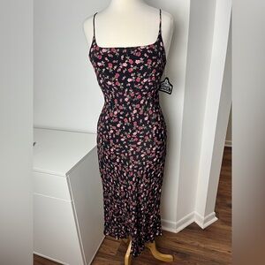 Vintage Angie Floral Bias Midi Dress